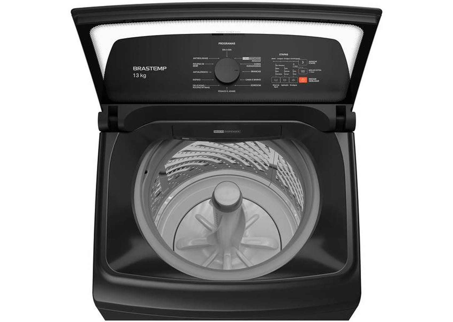 Lavadora de Roupas Brastemp 13kg Cesto Inox 12 Programas de Lavagem Platinum BWK13