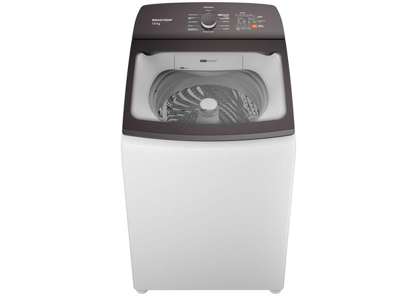 Lavadora de Roupas Brastemp 13kg Cesto Inox 12 Programas de Lavagem Branca BWK13