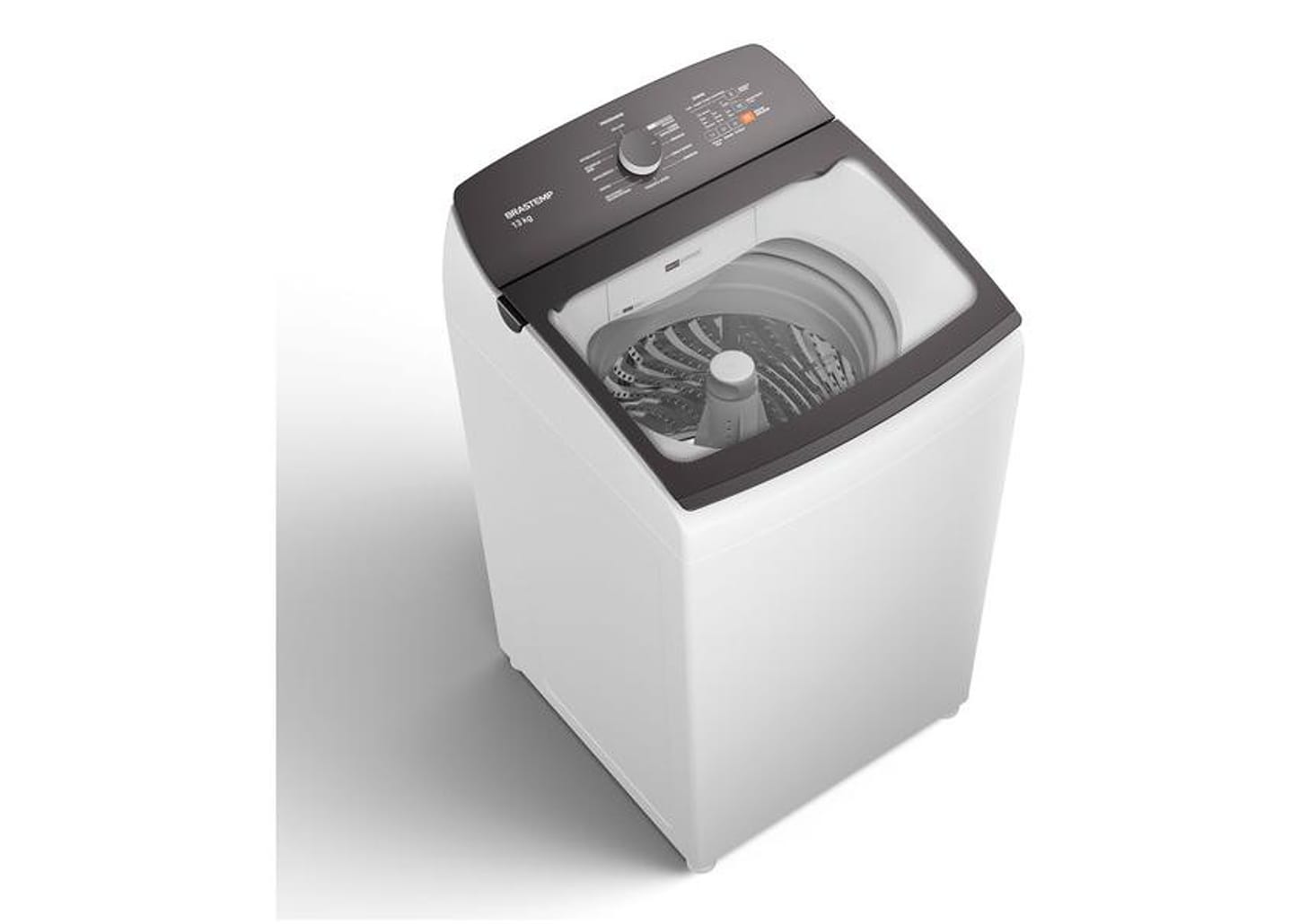 Lavadora de Roupas Brastemp 13kg Cesto Inox 12 Programas de Lavagem Branca BWK13