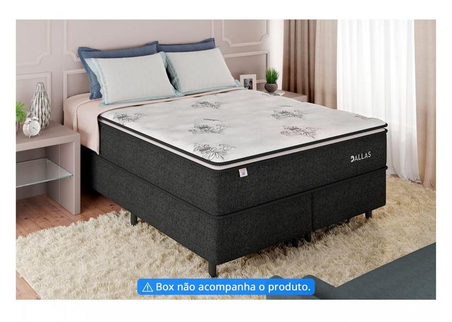 Colchão Queen Plumatex Mola Ensacada 28x158x198cm Dallas