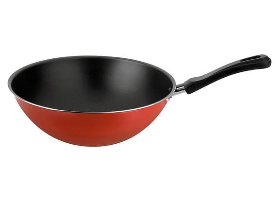 Frigideira Wok Antiaderente Multiflon de Alumínio - Essencial Vermelha 28cm