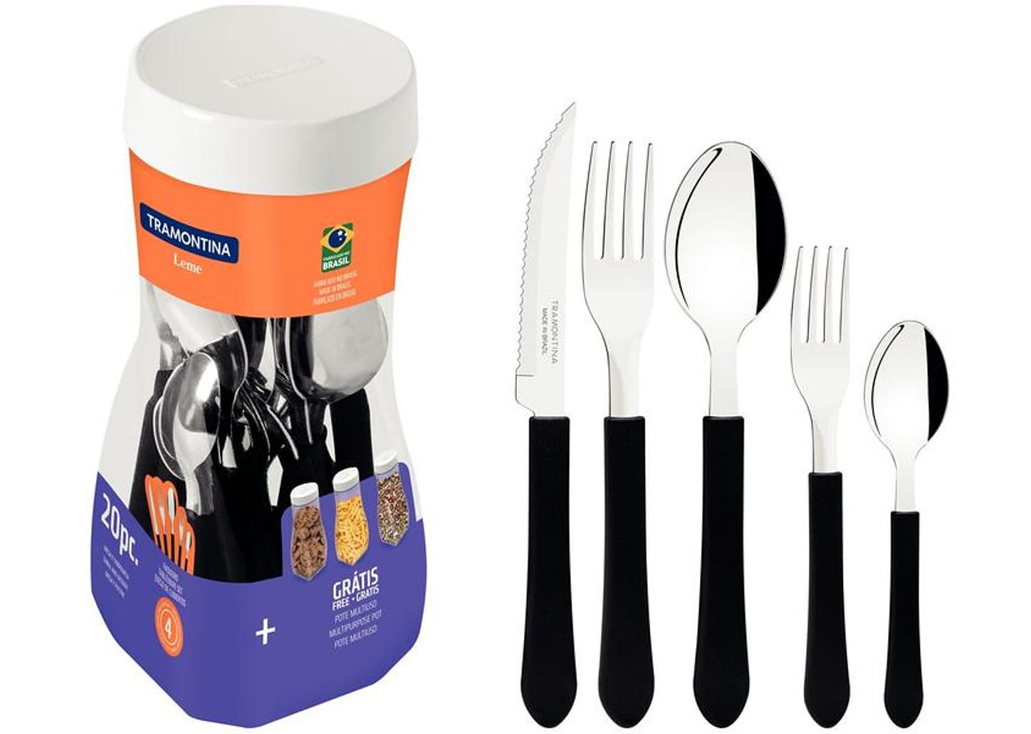 Faqueiro Tramontina Inox Leme 20 Peças