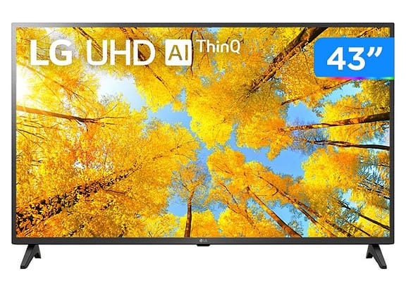 Smart TV 43” 4K LED LG 43UQ7500 AI Processor - Wi-Fi Bluetooth HDR Alexa Google Assistente 3 HDMI