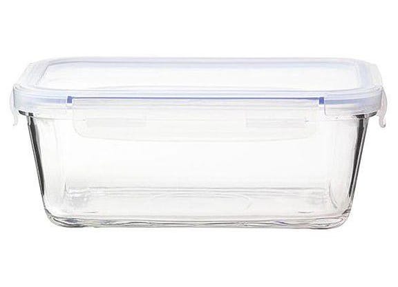 Pote de Vidro Hermético Hauskraft com Tampa - Quadrado 1,5L