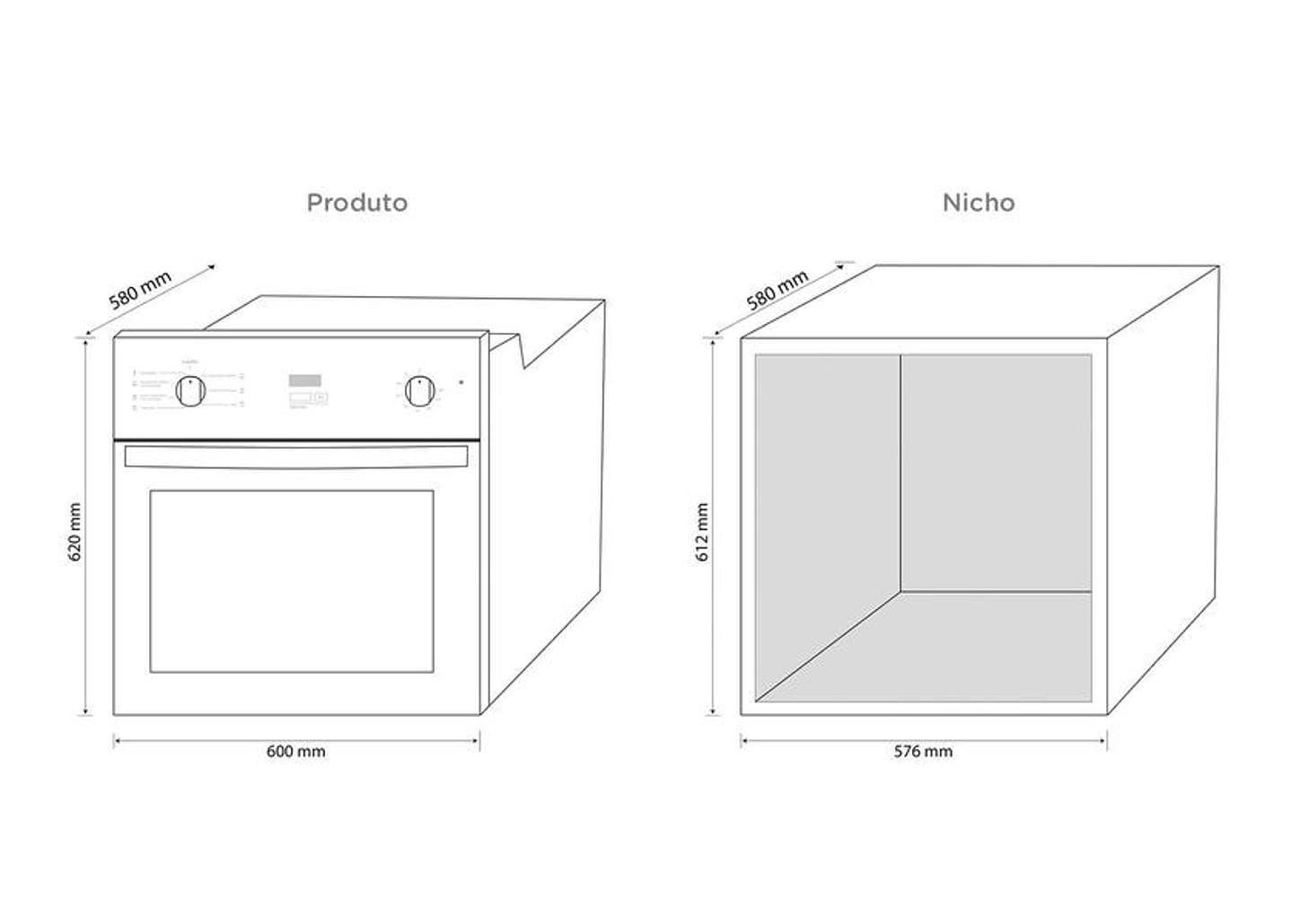 Forno de Embutir Elétrico Brastemp 84L - BOC84AR