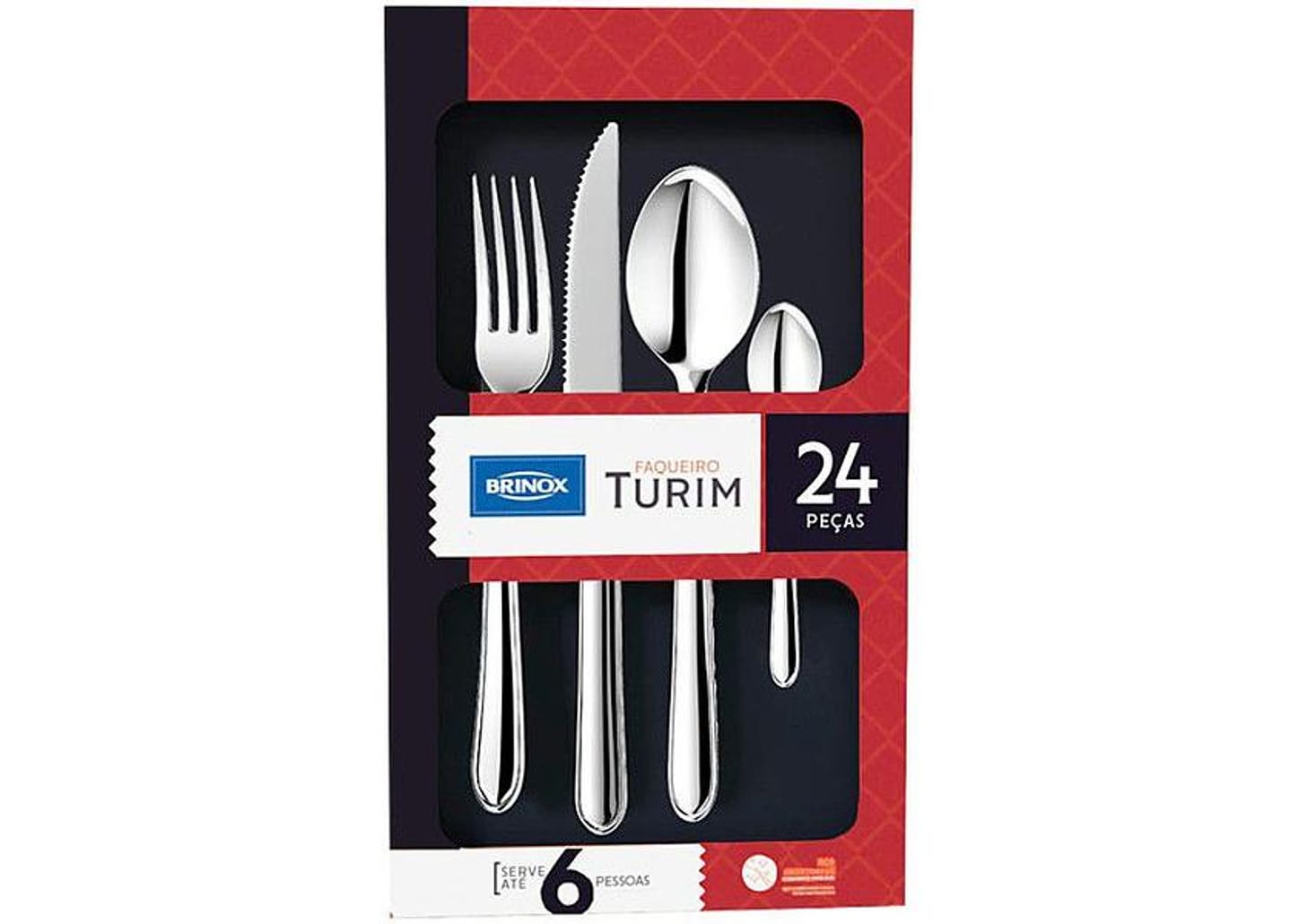 Faqueiro Brinox Inox Turim 5111/142 24 Peças