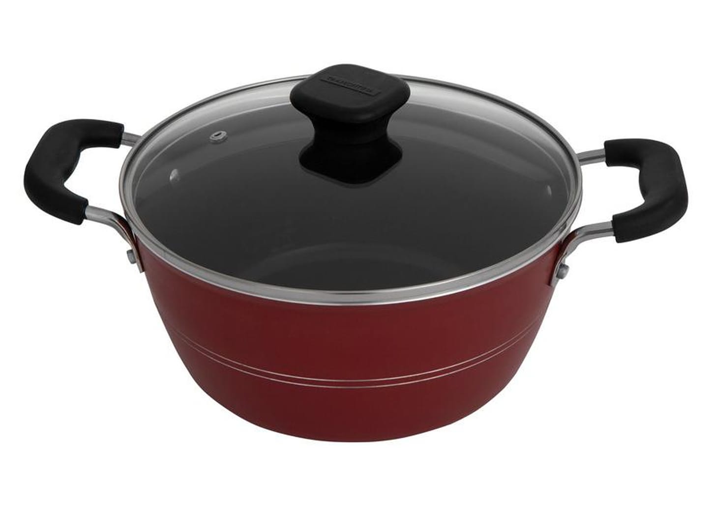 Jogo de Panelas Tramontina Antiaderente de Alumínio Vermelho Queimado 5 Peças Sicília