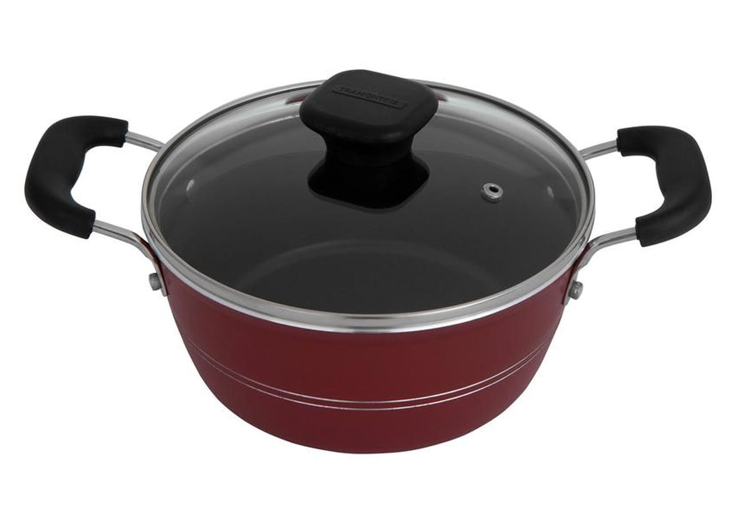 Jogo de Panelas Tramontina Antiaderente de Alumínio Vermelho Queimado 5 Peças Sicília