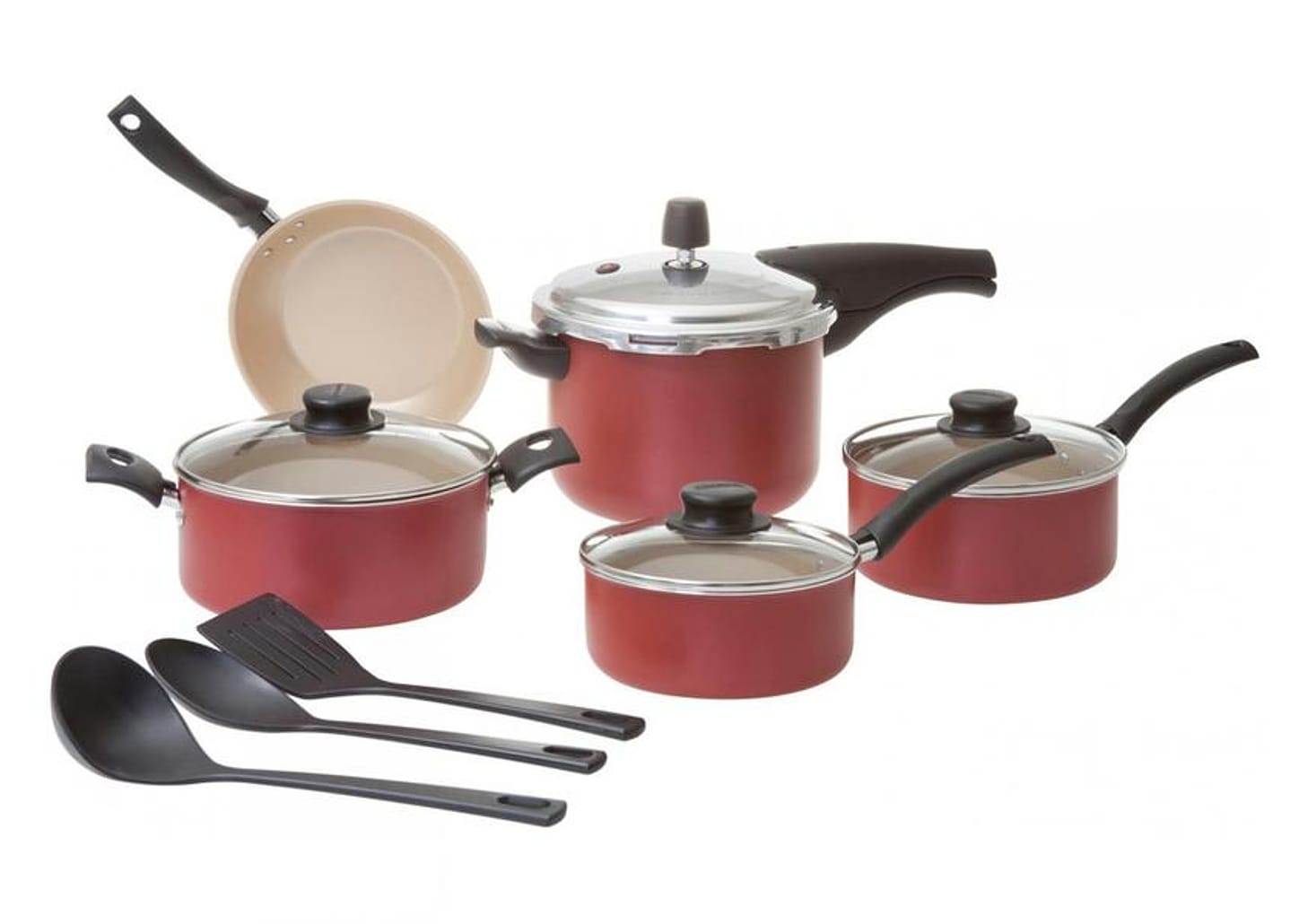 Jogo de Panelas Tramontina Antiaderente de Alumínio Vermelho 8 Peças Turim 20298/719