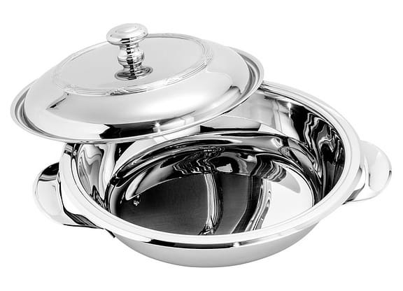 Legumeira Inox com Tampa 1,5L Wolff Croisé Mônaco