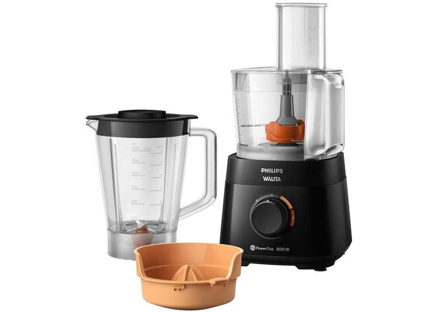 Multiprocessador de Alimentos Philips Walita 600W - Preto PowerChop RI7300 5 Funções