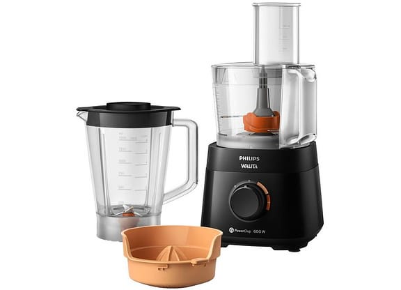 Multiprocessador de Alimentos Philips Walita 600W - Preto PowerChop RI7300 5 Funções
