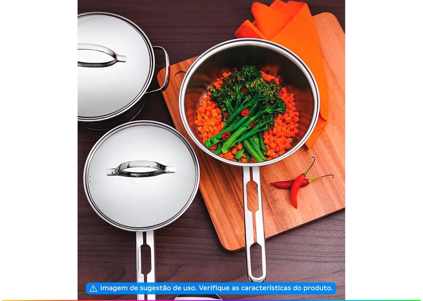 Panela Tramontina Inox Fundo Triplo 16cm 1,5L Allegra