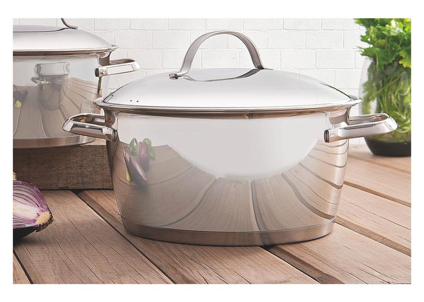 Caçarola Tramontina Inox Fundo Triplo 20cm 3,1L Allegra 62654201