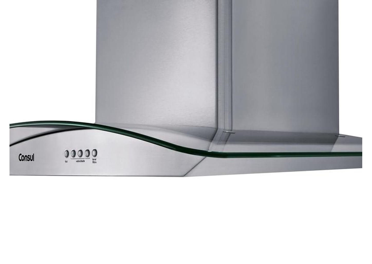 Coifa de Parede Consul 60cm Inox 4 Bocas - Vidro Curvo CAP60AR