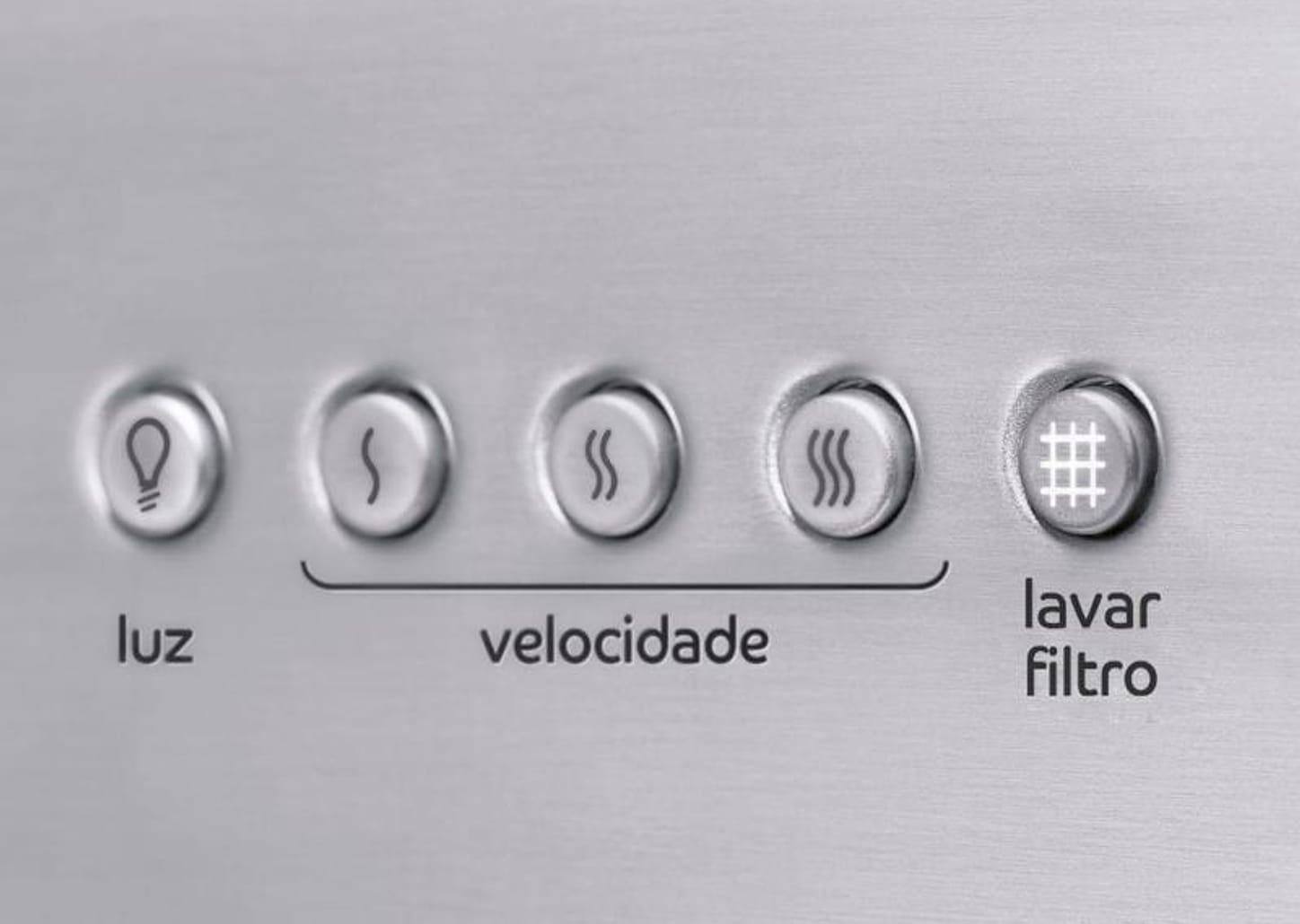 Coifa de Parede Consul 60cm Inox 4 Bocas - Vidro Curvo CAP60AR