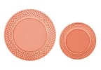 Aparelho de Jantar 12 Peças Scalla Cerâmica Rosa Redondo Escama