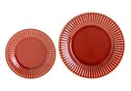Aparelho de Jantar 12 Peças Scalla Cerâmica Terra Redondo Frisada