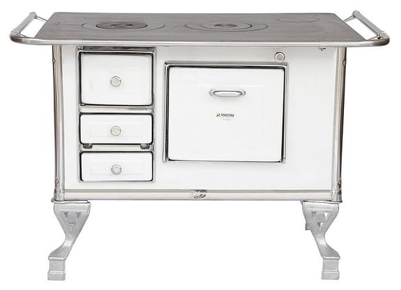 Fogão a Lenha 2 Bocas Maestro - N2 Direito Branco