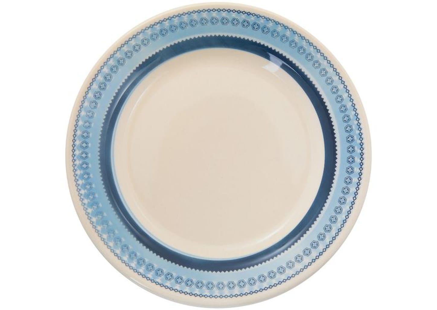 Aparelho de Jantar Chá 20 Peças Biona Cerâmica - Redondo Branco e Azul Donna