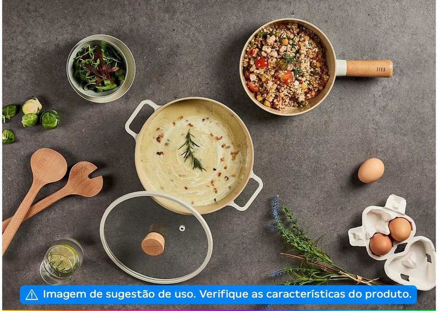 Jogo de Panelas Neoflam Revestimento Cerâmico de Alumínio 5 Peças Fika