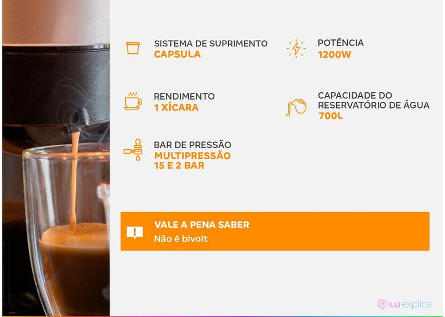 Cafeteira Expresso TRES Luna Vermelha