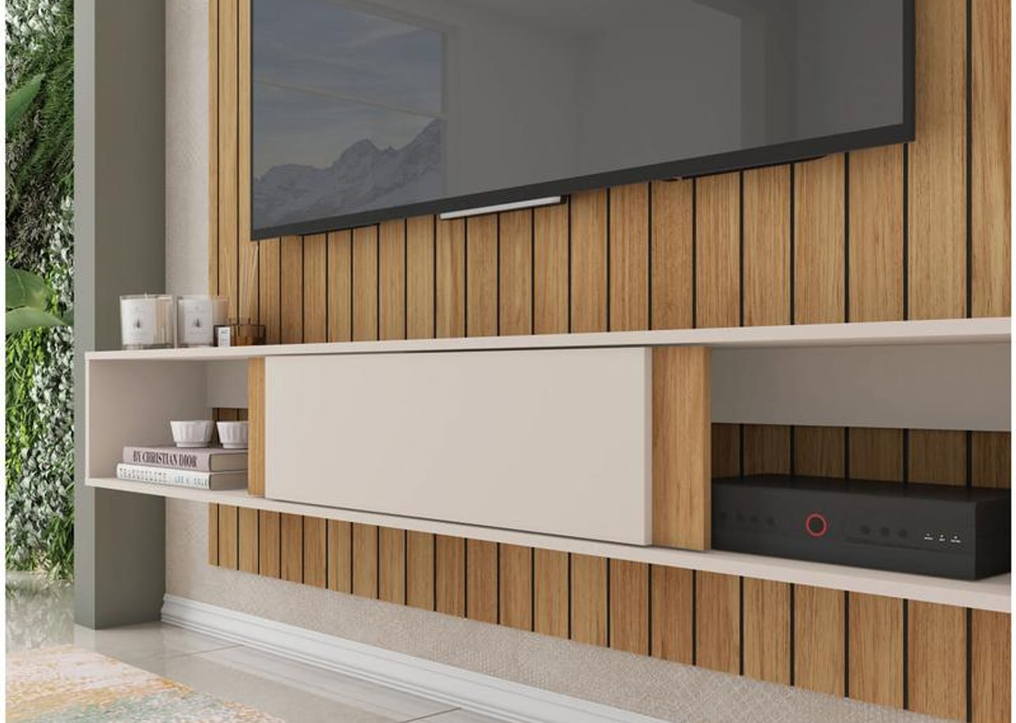 Painel para TV até 65" Caemmun Boreal 1.8 1 Prateleira