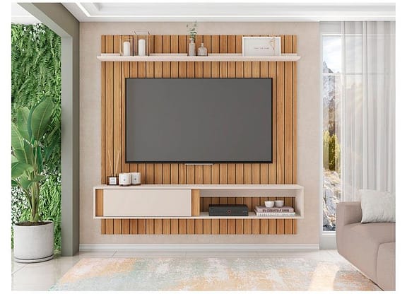 Painel para TV até 65" Caemmun Boreal 1.8 1 Prateleira