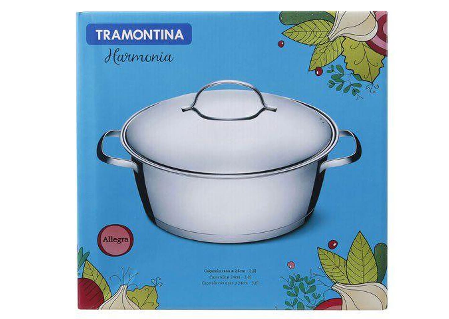Caçarola Inox 4,2L 24cm Tramontina Allegra 62653240