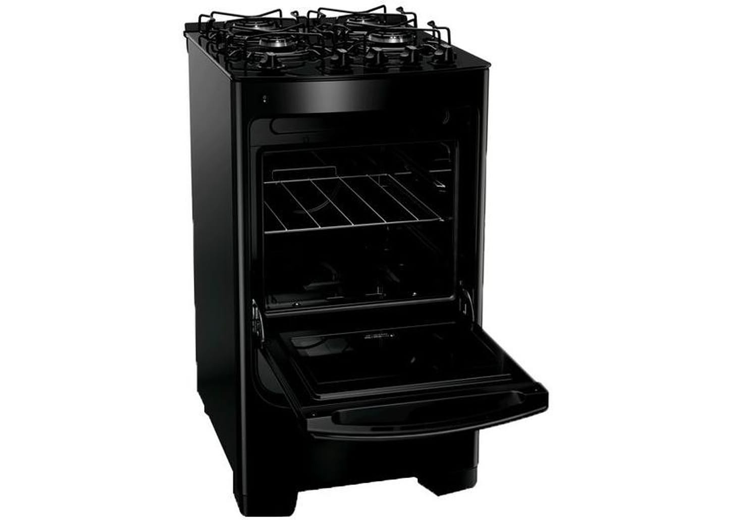 Fogão 4 Bocas Consul Mesa de Vidro Preto - Acendimento Automático CFO4VBE