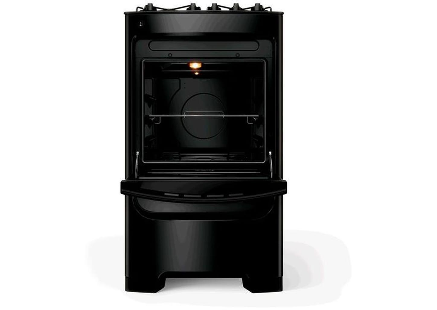 Fogão 4 Bocas Consul Mesa de Vidro Preto - Acendimento Automático CFO4VBE