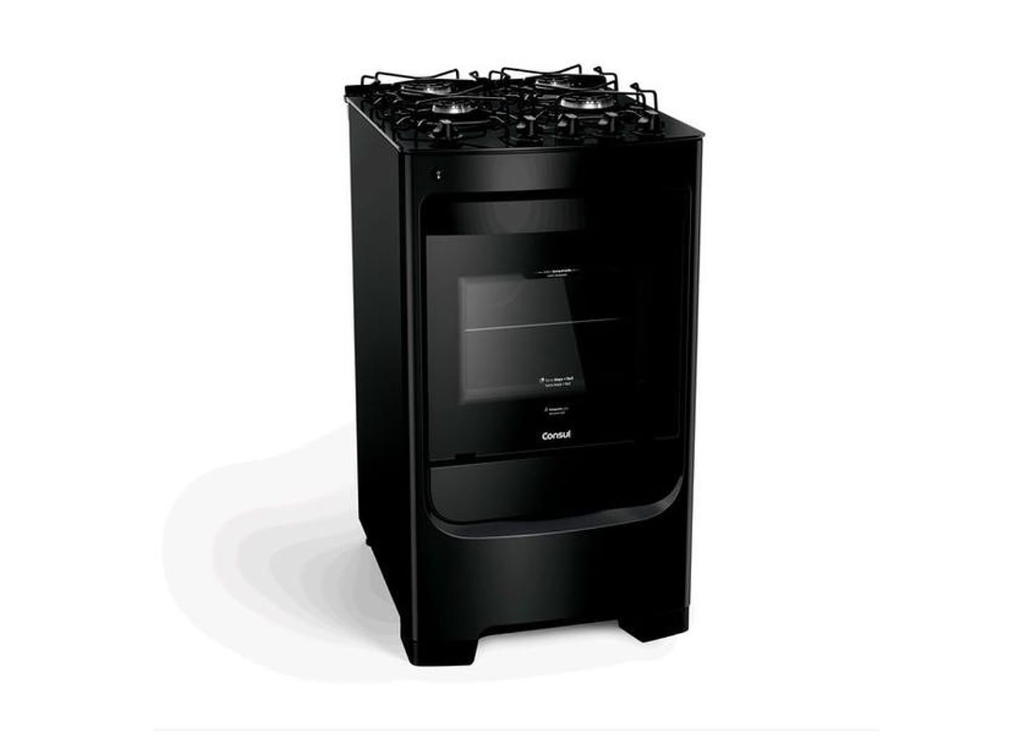 Fogão 4 Bocas Consul Mesa de Vidro Preto - Acendimento Automático CFO4VBE