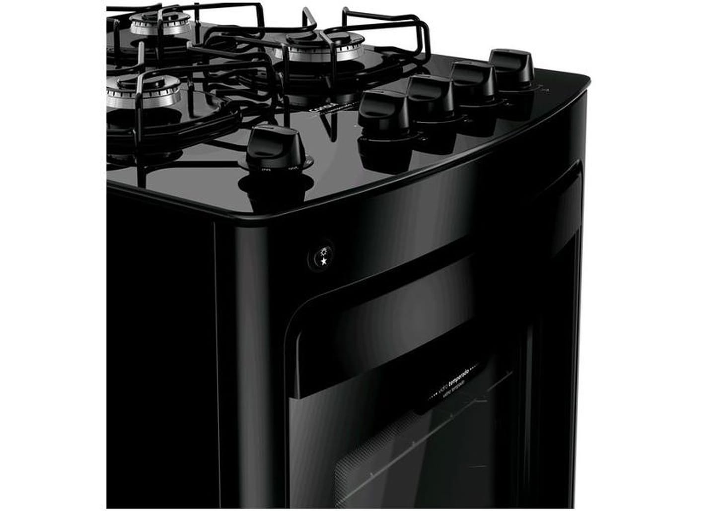 Fogão 4 Bocas Consul Mesa de Vidro Preto - Acendimento Automático CFO4VBE