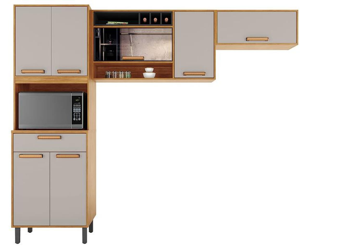 Cozinha Compacta Itatiaia Nápoles 6 Portas 1 Gaveta