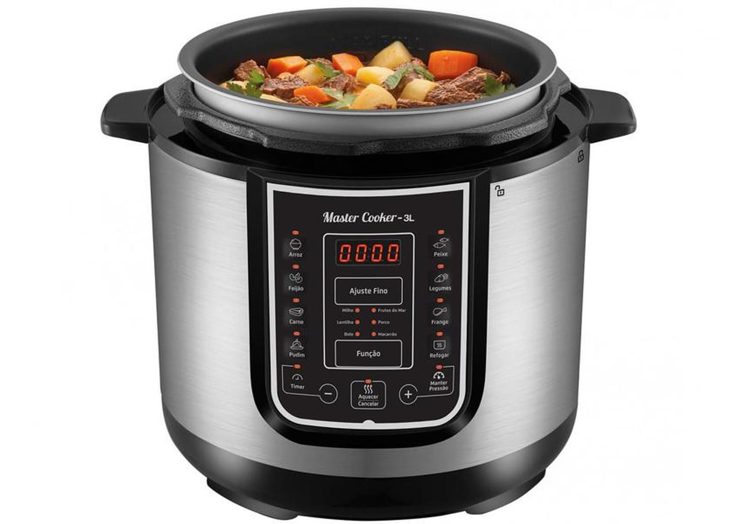 Panela de Pressão Elétrica Digital Mondial 3L 700W