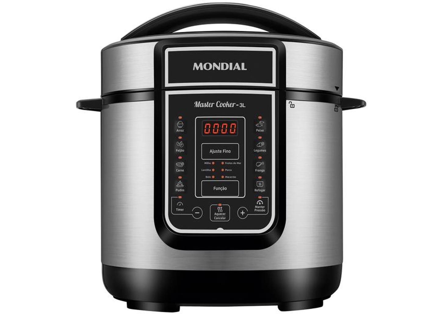Panela de Pressão Elétrica Digital Mondial 3L 700W