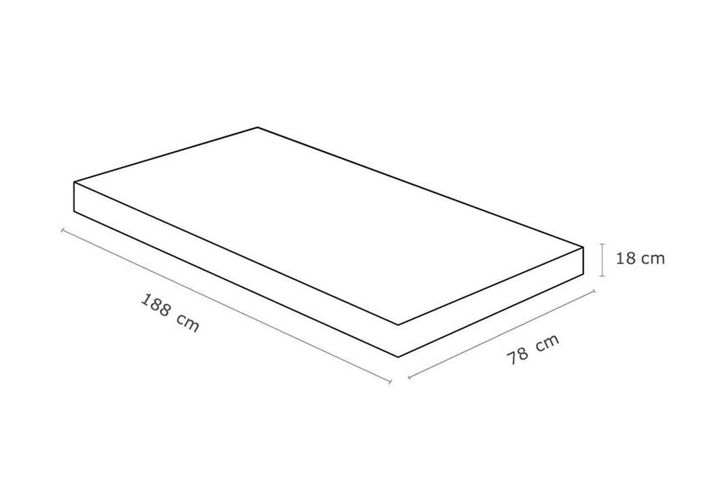 Colchão Solteiro Castor Espuma D-33 78x188cm - Sleep Max