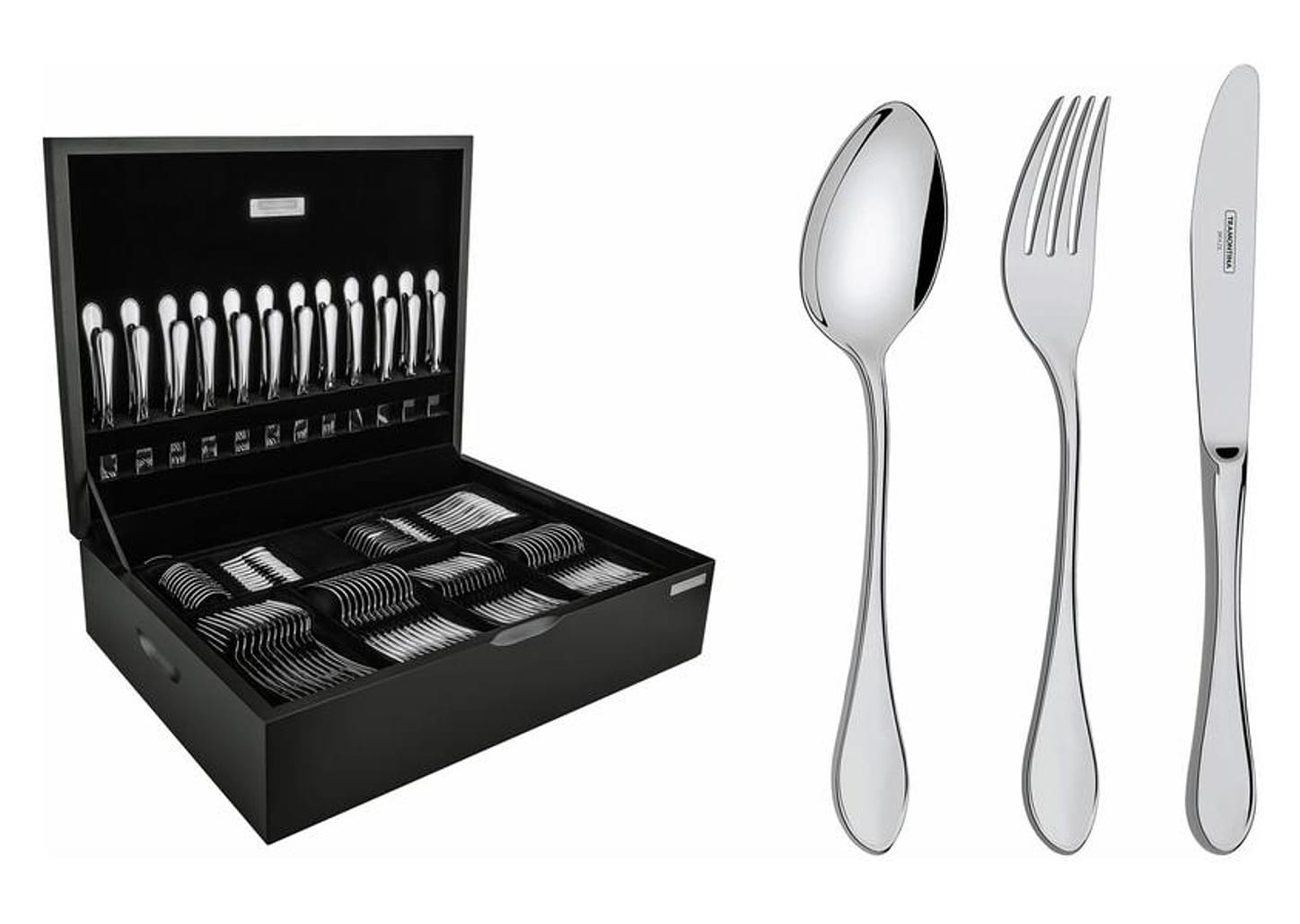 Faqueiro Tramontina Inox 130 Peças Italy com Estojo