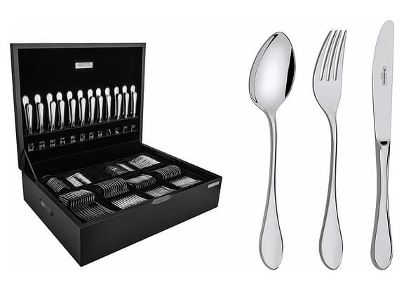 Faqueiro Tramontina Inox 130 Peças Italy com Estojo