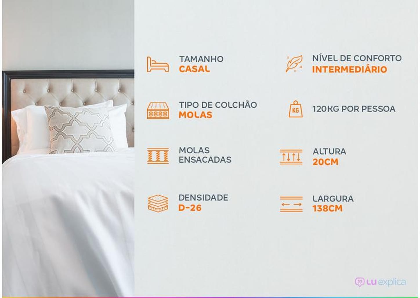 Colchão Casal Umaflex de Molas Ensacadas 20x138x188cm Beta