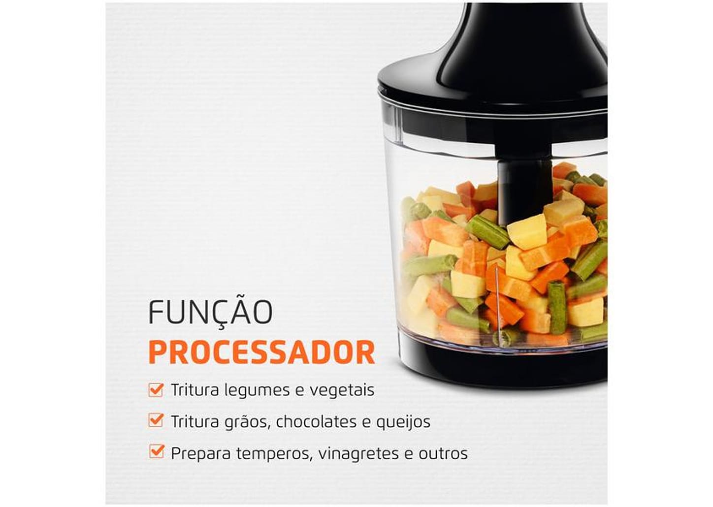 Mixer 2 em 1 Mondial 500W Preto e Prata Power Mixer Premium M-07 2 Velocidades