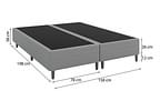 Base Cama Box Queen Umaflex Bipartida 26x158x198cm Beta