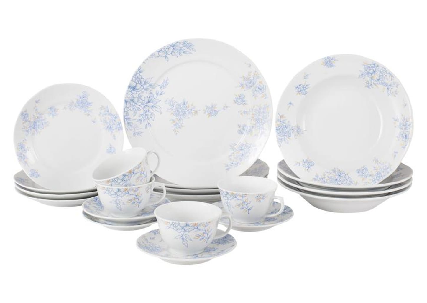 Aparelho de Jantar Jogo de Chá 20 Peças Schmidt - Redondo Fiore