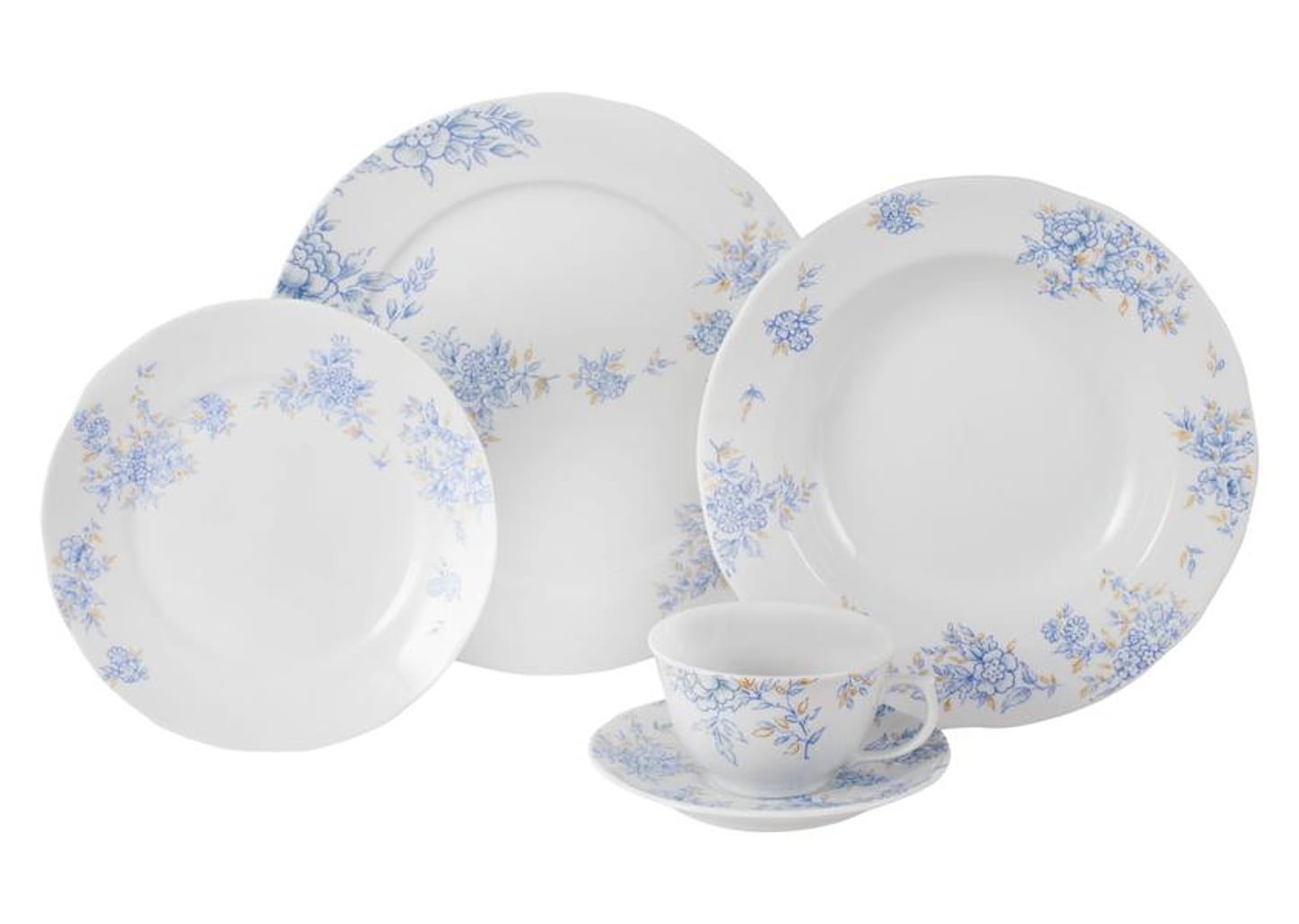 Aparelho de Jantar Jogo de Chá 20 Peças Schmidt - Redondo Fiore
