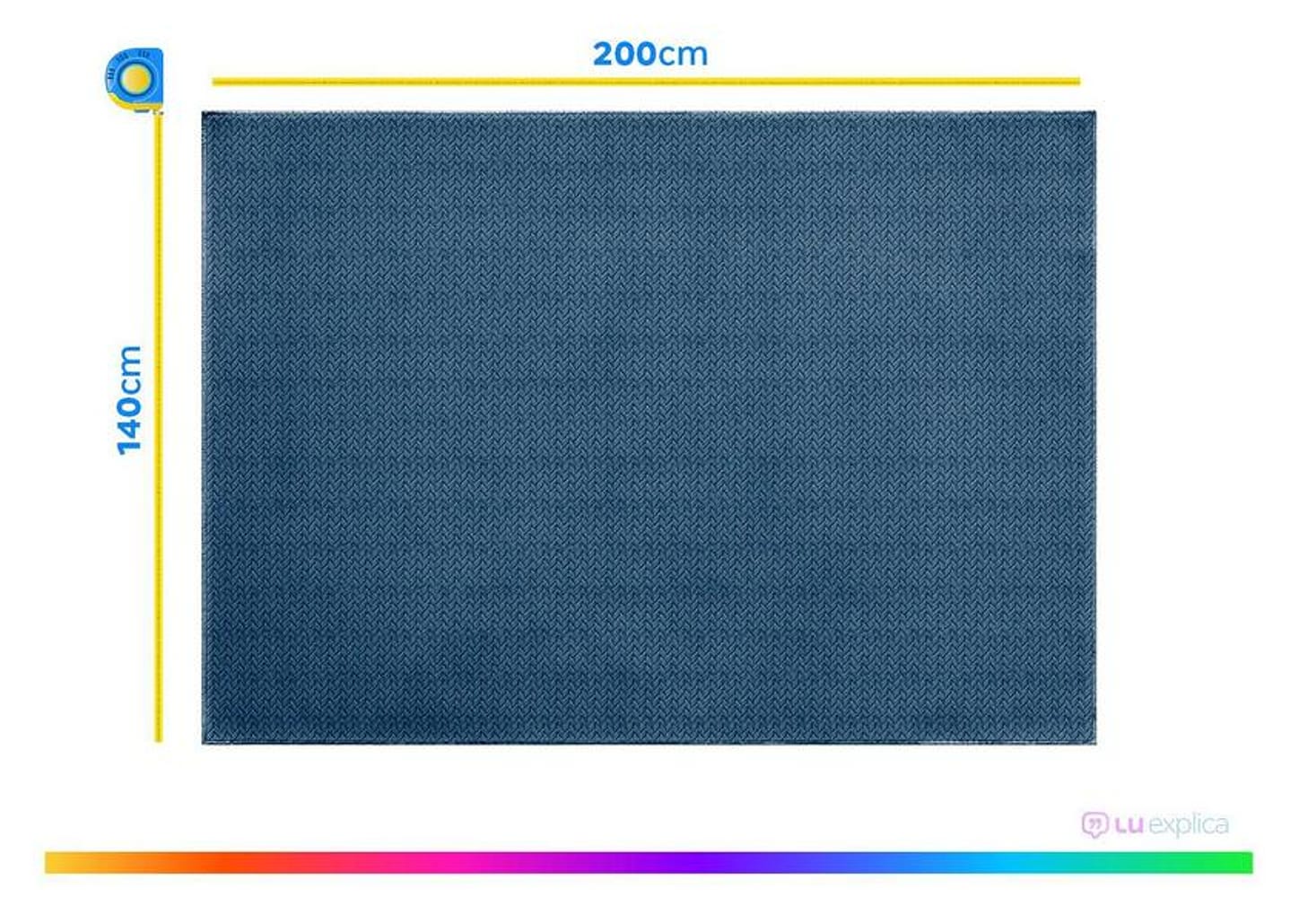 Tapete para Sala Retangular Antiderrapante 140x200cm Cristal Jolitex