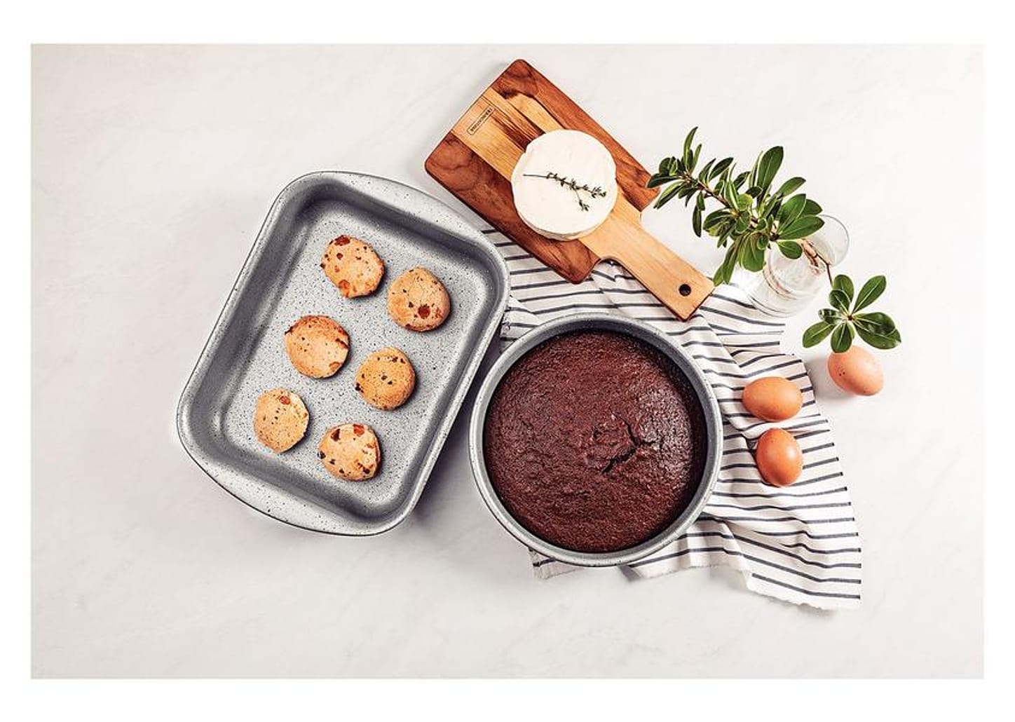 Conjunto de Assadeiras de Alumínio Antiaderente Tramontina Brasil 2 Peças