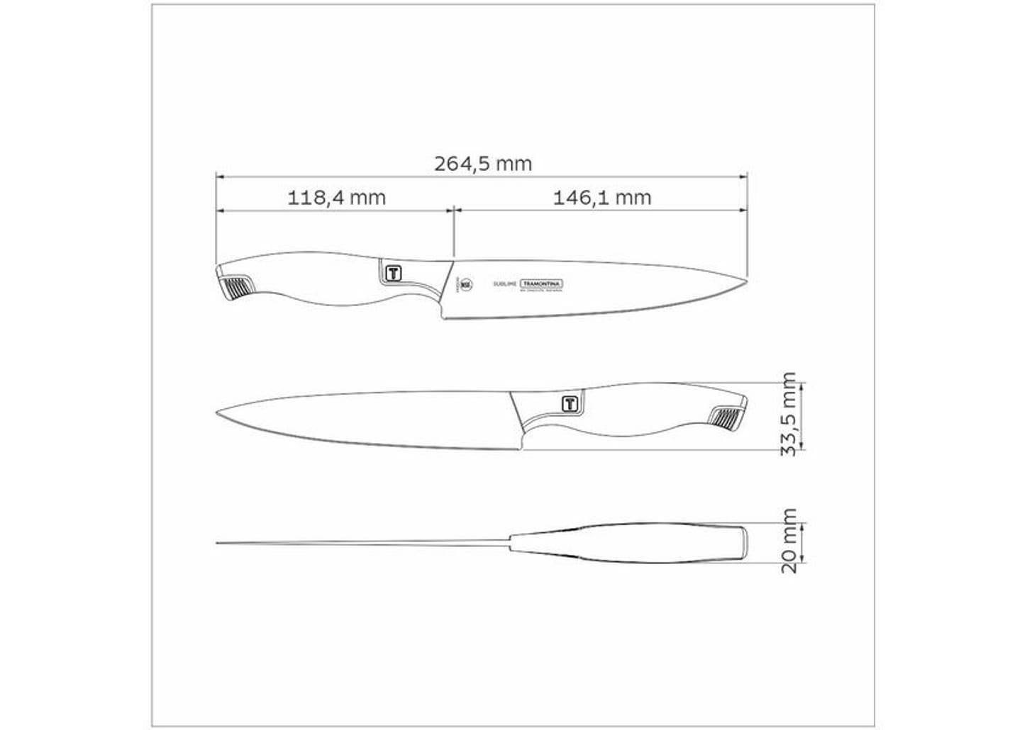 Faca de Cozinha Tramontina Inox 6" Sublime