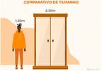 Guarda-roupa Casal 2 Portas de Correr 3 Gavetas - Demóbile Belga