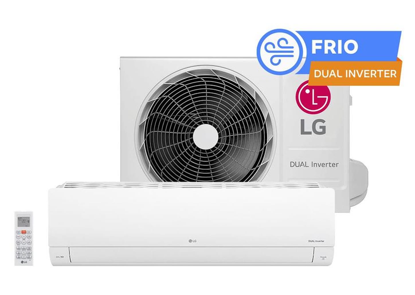 Ar-condicionado Split Hi-Wall LG Dual Inverter 9.000 BTUs Frio Compact