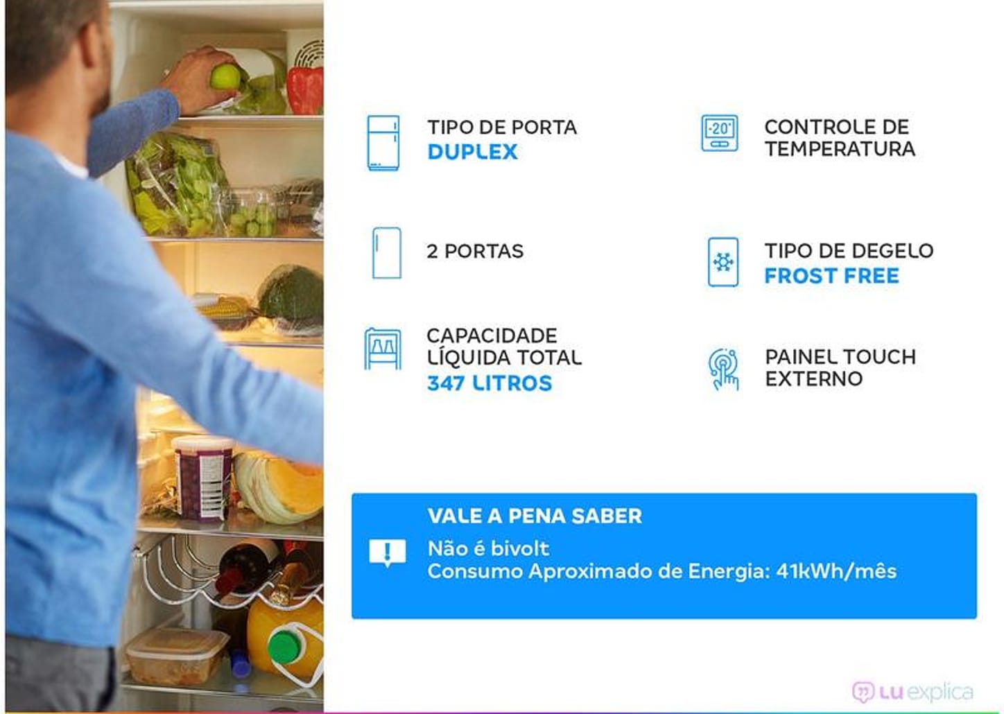 Geladeira/Refrigerador Midea Frost Free Duplex - Branco 347L MD-RT468MTA01